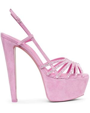 Christian Louboutin Vegastrassima 160 Pink Suede Sandals