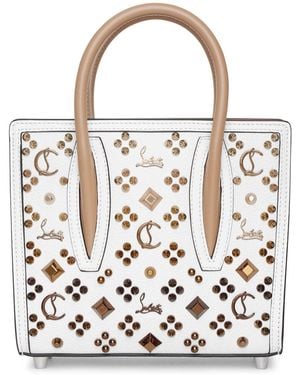 Christian Louboutin Paloma S Mini White Leather Tote Bag