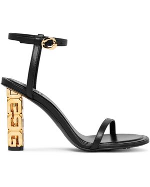 Givenchy G Cube 85 Black Leather Sandals