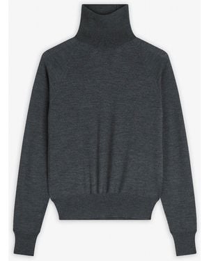 Phoebe Philo High Neck Grey Jumper - Blue