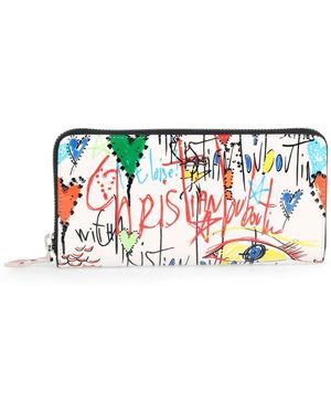Christian Louboutin Panettone White Loubitag Wallet - Red