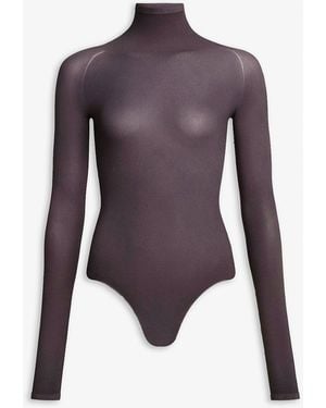 Alaïa Second Skin Grey Knit Body - Purple