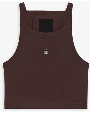 Givenchy Cropped 4g Tank Top - Brown