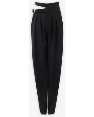 Chloé High-waist Buckled Black Trousers