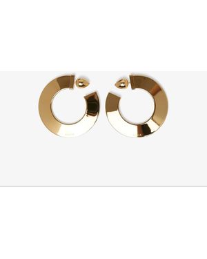 Alaïa Blade Hoops Small Gold Earrings - Multicolour