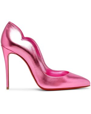 Christian Louboutin Hot Chick 100 Confettis Laminato Court Shoes - Pink