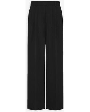 The Row Daniela Tailored Wool Pants - Black