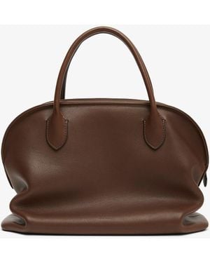 The Row Agnes Brown Leather Bag