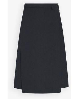 The Row Azarion Black Wool Skirt