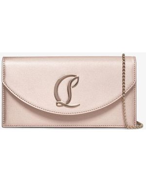 Christian Louboutin Loubi54 Light Pink Satin Clutch