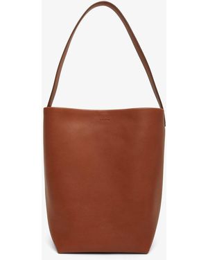 The Row Medium N/s Park Dark Cuir Tote Bag - White