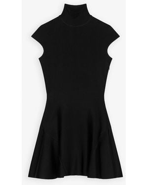 Givenchy Short Sleeve Black Flare Dress