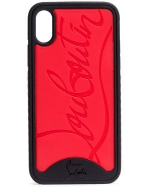 Christian Louboutin Loubiphone Iphone X Case Black Rubber - Red