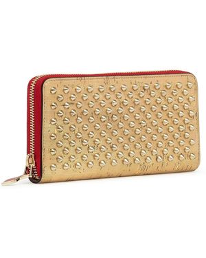 Christian Louboutin Panettone Spikes Gold Wallet - Metallic
