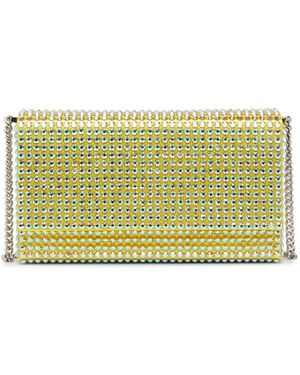 AMINA MUADDI Superamini Paloma Yellow Crystal Clutch - Metallic