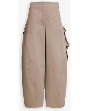 Alaïa Cargo Beige Pants - Natural