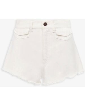 Chloé Cut-Off Denim Shorts - White