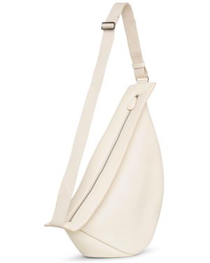 The Row Slouchy Banana Large White Shoulder Bag