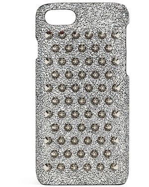 Christian Louboutin Loubiphone 7 And 8 Silver Spikes Iphone Case - Grey