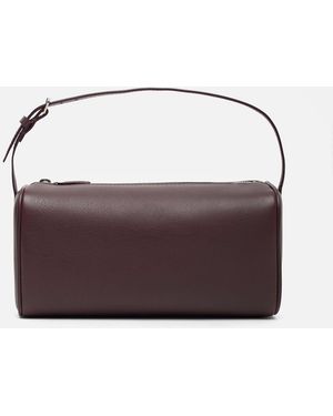 The Row 90's Burgundy Leather Bag - Brown