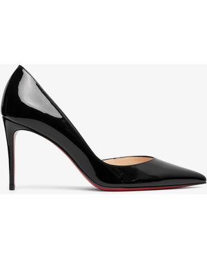 Christian Louboutin Iriza 85 Black Patent Court Shoes
