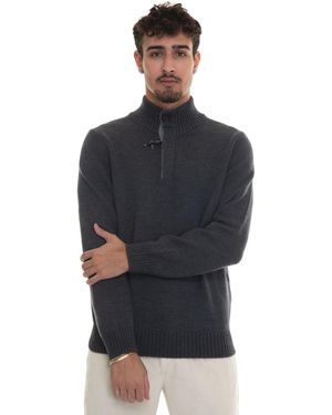 Fay Pullover mezza zip - Blu