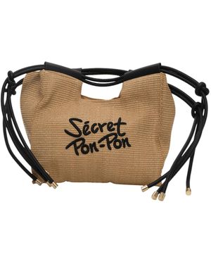 Secret Pon-pon Borsa a braccio QUIRA-RAFFIA-SMALL - Neutro