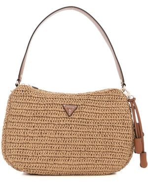 Guess Borsa in rafia Ofelia hobo shoulder bag - Neutro