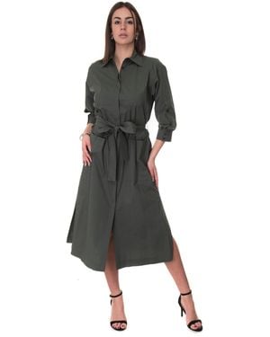 Seventy Abito in cotone chemisier - Verde