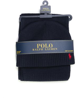 Ralph Lauren Set Sciarpa e Cappello - Blu