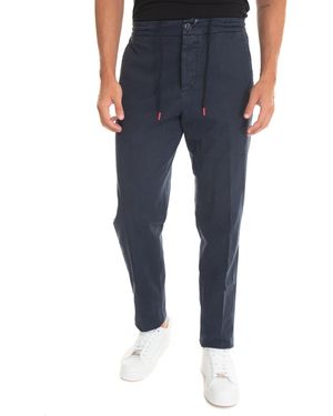 Kiton Pantalone modello jogger - Blu