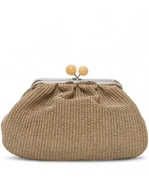 Weekend by Maxmara Borsa in rafia Fortuna - Neutro