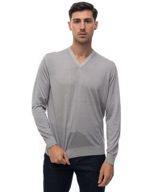 Kiton Pullover collo a V - Grigio