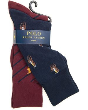 Ralph Lauren Set 2 Calzini - Blu