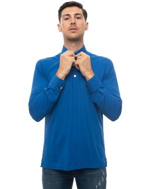 Kiton Polo manica lunga - Blu