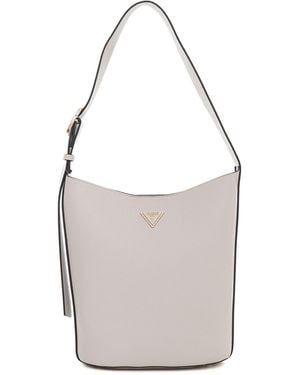 Guess Borsa a secchiello Meridian ii bucket - Bianco