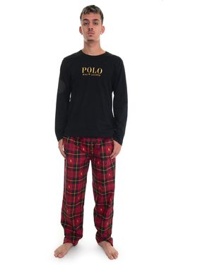 Ralph Lauren Pigiama Rosso-nero Cotone
