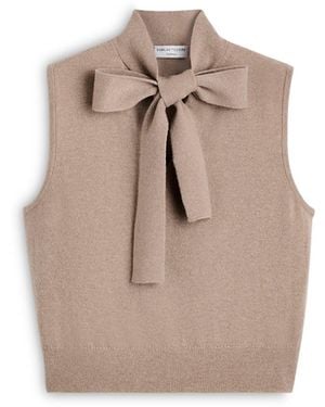 Scanlan Theodore Cashmere Tie Sleeveless Tank - White