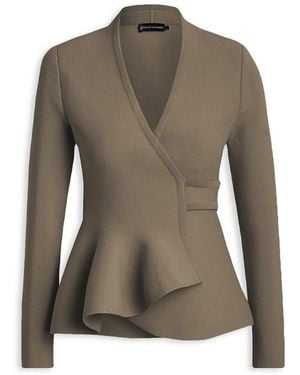 Scanlan Theodore Crepe Knit Wrap Jacket - Green