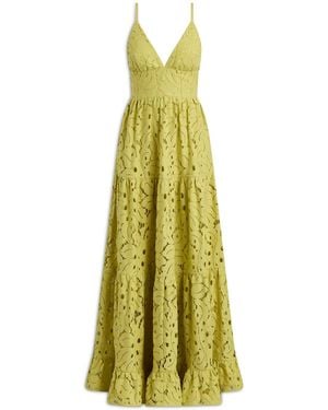 Scanlan Theodore Lace Tiered Dress - Yellow