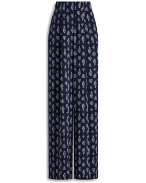 Scanlan Theodore Silk Paisley Trouser - Blue