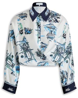 Scanlan Theodore Silk Souvenir Shirt - Blue