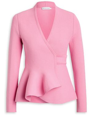 Scanlan Theodore Crepe Knit Wrap Jacket - Pink