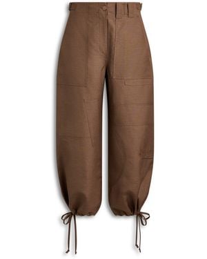 Scanlan Theodore Cargo Cropped Trouser - Brown