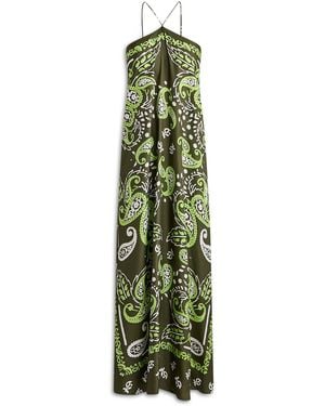 Scanlan Theodore Silk Bandana Dress - Green