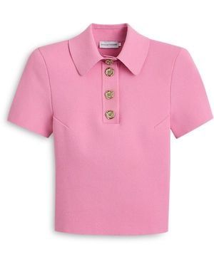 Scanlan Theodore Crepe Knit Poppy Shirt - Pink