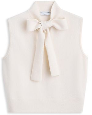 Scanlan Theodore Cashmere Tie Sleeveless Tank - White