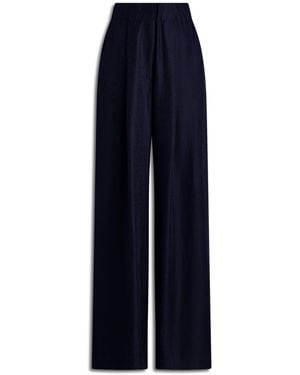 Scanlan Theodore Silk Jacquard Trouser - Blue