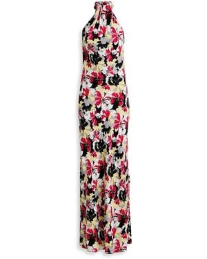 Scanlan Theodore Printed Drape Neck Dress - White