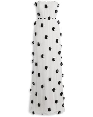 Scanlan Theodore French Pom Pom Gown - White